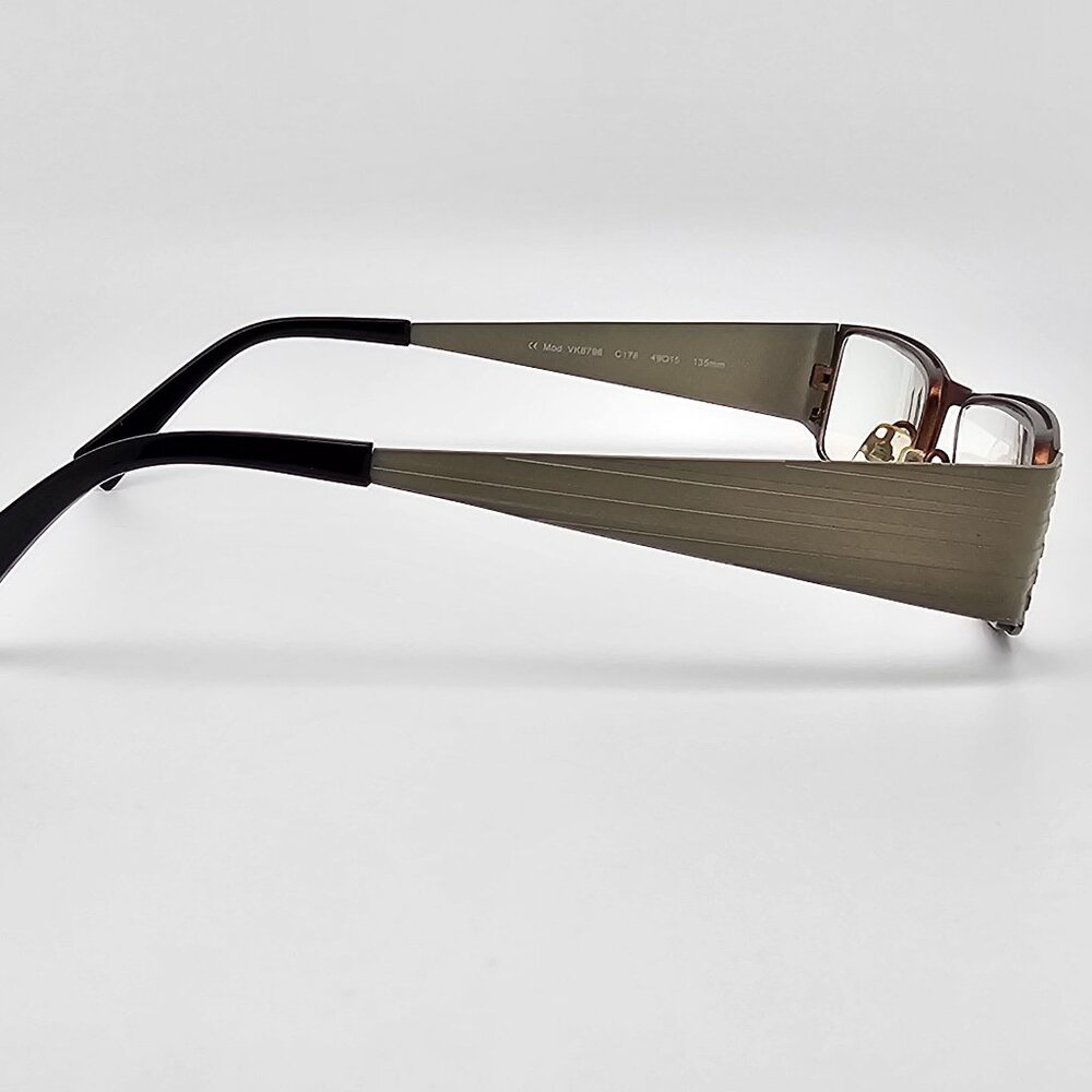Vanni Mod. VK8796 C176 Bronze Grey Rectangular Eyeglasses Frame Italy 49-15-135 - Picture 5 of 12
